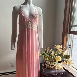 Vintage Pink Lace and Satin Slip Dress